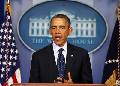 Unsafe - West put Obama on blast for his handling of national security. The ex-lawmaker in an email to supporters said the U.S. is &quot;sacrificing our liberty in the name of safety&quot; and said the nation has been less safe under Obama than former President George W. Bush.  (Photo: Mark Wilson/Getty Images)