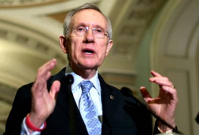 Clean Up Your Act - Senate Majority Leader Harry Reid is adamant that the House pass a &quot;clean&quot; spending bill with no Obamacare strings attached.&nbsp;   (Photo: Chip Somodevilla/Getty Images)