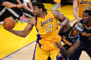 Andrew Bynum - Bum knees? No problem — In My Lifetime Vol. 1&nbsp;Hov&nbsp;knows how to work through pain and might still be able to swing that max deal for the big man.   (Photo: Kevork Djansezian/Getty Images)