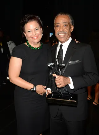 &quot;Service for Humanity&quot; - BET Networks Chairman &amp; CEO Debra L. Lee poses with&nbsp; honoree Al Sharpton backstage.(Photo: Jason Merritt/Getty Images For BET)