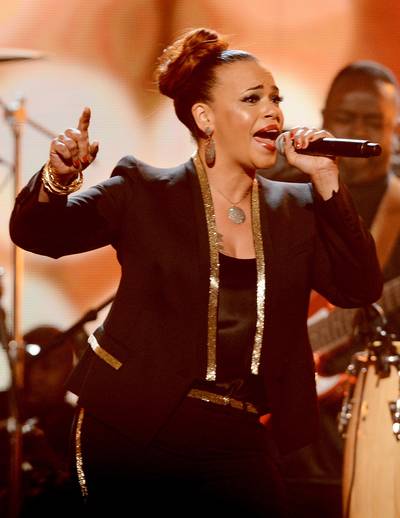 Sharing the Faith - Faith brings life to the stage in this performance from last year's BET Awards 2012.(Photo: Michael Buckner/Getty Images For BET)