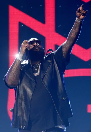 The Boss - Rapper Rick Ross performs on stage during the 2012 BET Awards at the Shrine Auditorium on July 1, 2012 ,in Los Angeles. (Photo: Michael Buckner/Getty Images For BET)