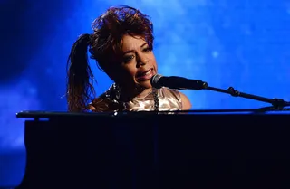 I Miss You - While we all miss Nick Ashord, life partner and music soulmate Valerie Simpson gave a stunning solo tribute performance of &quot;Ain't Nothing Like The Real Thing,&quot; a classic the songwriting duo penned together.&nbsp; (Photo: Michael Buckner/Getty Images For BET)