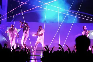 Off to a G.O.O.D. Start - The BET Awards got off to a G.O.O.D. start as Kanye West, Big Sean, 2 Chainz, and Pusha-T served as this year’s opening act. Donned in all-white attire the fashionable rap crew performed their hit singles “Mercy,” and “Cold” underneath the laser lights.Photo: Michael Buckner/Getty Images For BET)