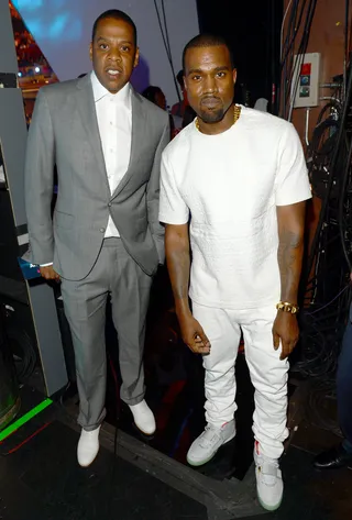 Watch The Throne - BET Awards 12 Winners Jay-Z &amp; Kanye West backstage after one of their wins.&nbsp;(Photo: Jason Merritt/Getty Images For BET)