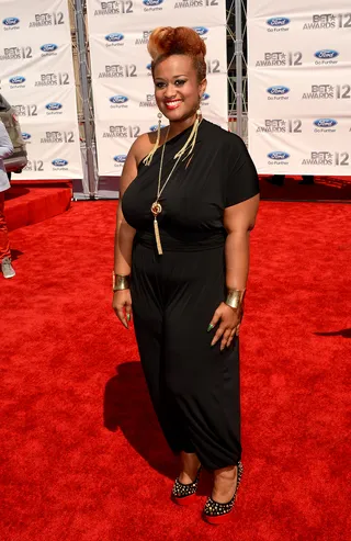 LOS ANGELES, CA - JULY 01: Singer Amber Bullock arrives at the 2012 BET Awards at The Shrine Auditorium on July 1, 2012 in Los Angeles, California. (Photo: Jason Merritt/Getty Images For BET)