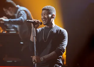 Singer Usher performs onstage at day 3 of the 2012 BET Awards rehearsals held at The Shrine Auditorium on June 30, 2012 in Los Angeles, California.  (Photo: Michael Buckner/Getty Images For BET)