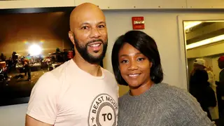 Tiffany Hadish and Common at The Apollo Theater on October 08, 2019 in New York City. 