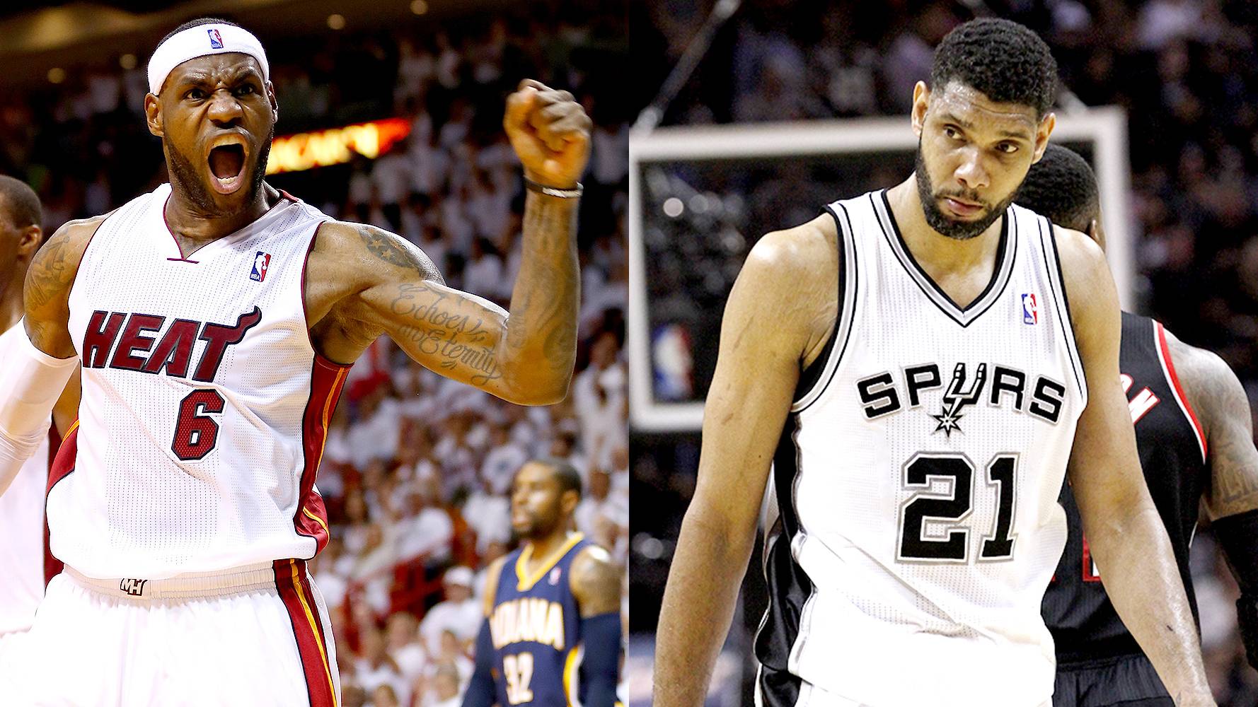 LeBron James, Tim Duncan, Heat Spurs