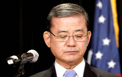 Veterans Affairs - Veterans Affairs Secretary Eric Shinseki also was forced to step down in 2014 following the disclosure that several veterans had died while waiting to receive treatment at a VA facility in Phoenix. An inspector general investigation found that delays in treatment and other misconduct were pandemic throughout the VA system, which led to other investigations, including inquiries by the White House and the FBI.  (Photo: Win McNamee/Getty Images)