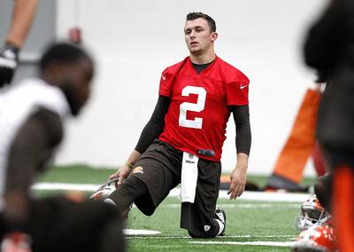 Johnny Manziel Leads NFL Jersey Sales - Johnny Football has taken over the NFL.&nbsp;Johnny Manziel’s No. 2 Cleveland Browns jersey is currently the top-selling jersey in the NFL, the league announced as reported by ESPN. At this point in the off season, the rookie quarterback’s jersey has out-sold the likes of fellow quarterbacks Russell Wilson of the Seattle Seahawks,&nbsp; Colin Kaepernick of the San Francisco 49ers and Peyton Manning of the Denver Broncos.&nbsp;(Photo: David Maxwell/Getty Images)