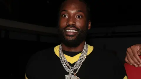 Meek Mill attends One Court Draft Week attends Players House Party at NBPA Headquarters on June 20, 2023 in New York City. (Photo by Shareif Ziyadat/Getty Images)