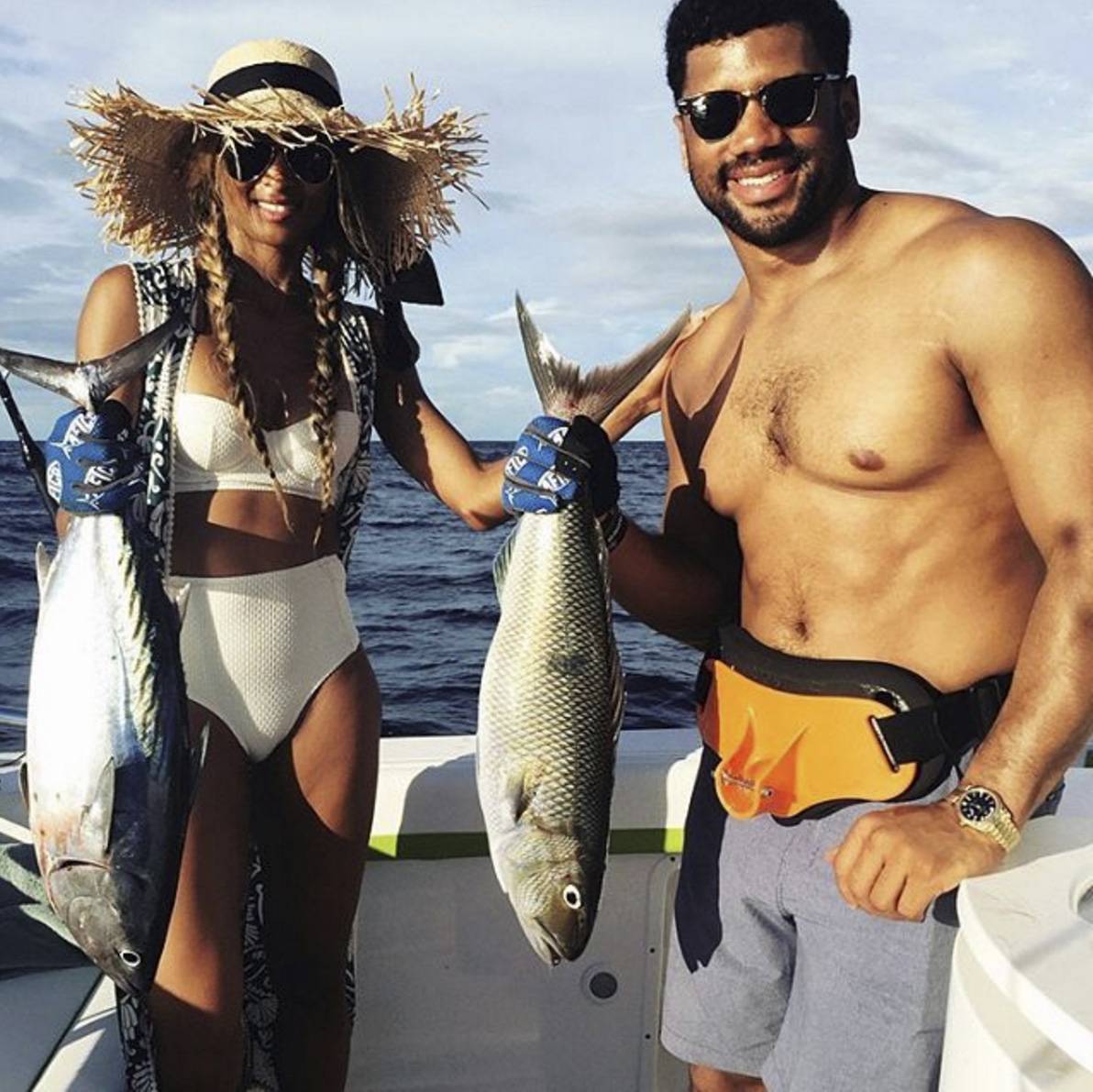 Couples Who Fish Together, Stay Together - Ciara can add fishing to her resume now that she has proof that she was able to conquer dinner with her bare hands, with the help of boyfriend Russell Wilson.(Photo: Ciara via Instagram)