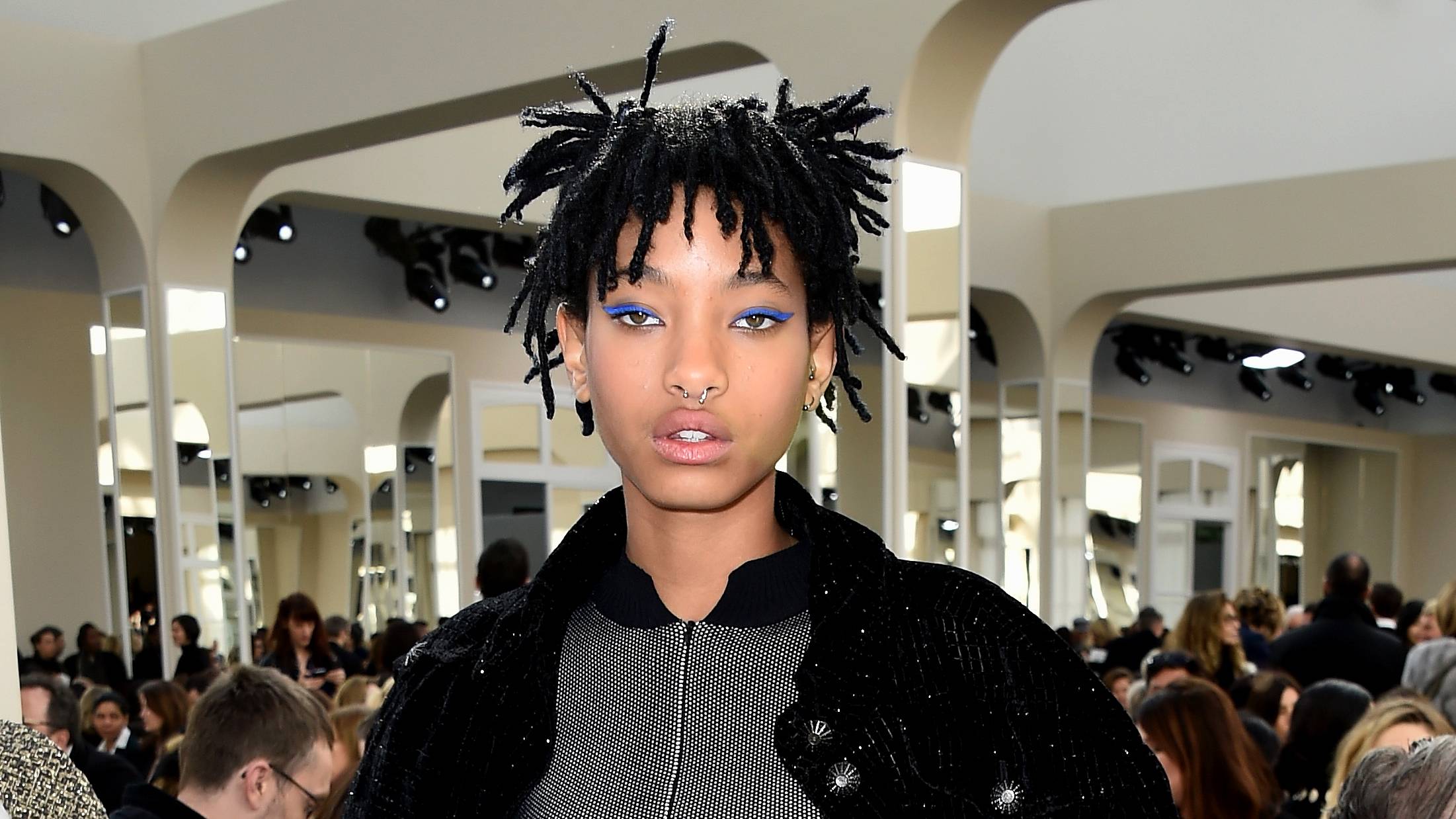 PARIS, FRANCE - MARCH 08:  Willow Smith attends the Chanel show as part of the Paris Fashion Week Womenswear Fall/Winter 2016/2017 on March 8, 2016 in Paris, France.  (Photo by Rindoff/Le Segretain/Getty Images)