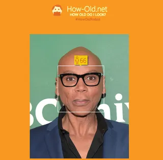 RuPaul (not in drag) - Real Age: 54How-Old.net: 6612 years older?! It must be the bald head.(Photo: Jason Kempin/Getty Images)
