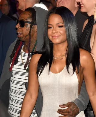 Baes in Vegas - Lil Wayne and&nbsp;Christina Milian&nbsp;make their coupledom official showing up to the fight of the century at the MGM Grand Garden Arena in Las Vegas.(Photo: Ethan Miller/Getty Images for SHOWTIME)