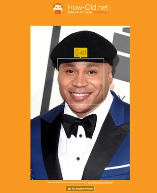 LL Cool J - Real Age: 47How-Old.net: 40It must be the Kangol hats. No doubt.(Photo: Jason Merritt/Getty Images / How-old.net)