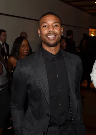 Case Study - Michael B. Jordan, who will soon be seen as Apollo Creed's grandson Adonis in the upcoming Rocky spinoff, was probably paying close attention to Mayweather and Pacquiao's form in the ring.   (Photo: Ethan Miller/Getty Images for SHOWTIME)