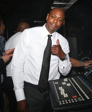 Next Flight to Ohio - Dave Chappelle looks like he's over all the Fight Night hype as he tries to have a good time at The Bank Nightclub at the Bellagio.  (Photo: Gabe Ginsberg/WireImage)