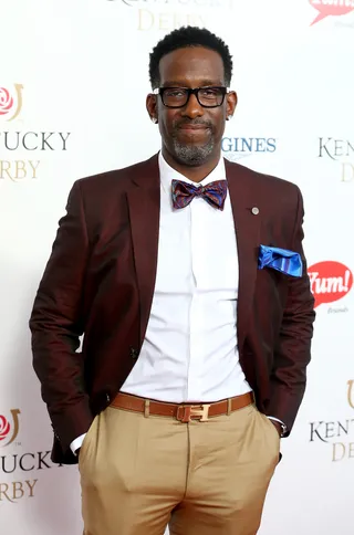 Tie One On - Boyz II Men's&nbsp;Shawn Stockman rocks a bow tie coordinated with his jacket at the event.   (Photo: Tasos Katopodis/Getty Images for Churchill Downs)