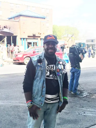 Troy Green also tried to help bring some calm. - His message to the young people is that they should be standing together to build up their community, not tear it down. &quot;A lot of people used the opportunity of Freddie Gray's death to take their opportunity to go in and create a type of vandalism in the neighborhood and inspire other children to partake in that,&quot; he said. &quot;I'm not with that. I'm out here now basically trying to be a mentor to young people and letting them know we don't need another victim out here.&quot;  (Photo: Joyce Jones/BET)&nbsp;&nbsp;