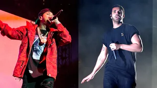 Battle of the Rappers - October 2014 - Drake and Tyga made things a bit more awkward by going back and forth, via music, of course. Chubbs, from Drake's OVO camp, made fun of the rapper's claim to be &quot;street.&quot; Tyga fired back with a song called &quot;Make It Work.&quot; &quot;N****s wanna take it there, we can take it there,&quot; he rhymed. (Photos from Left: Scott Legato/Getty Images, Kevin Winter/Getty Images for Coachella)