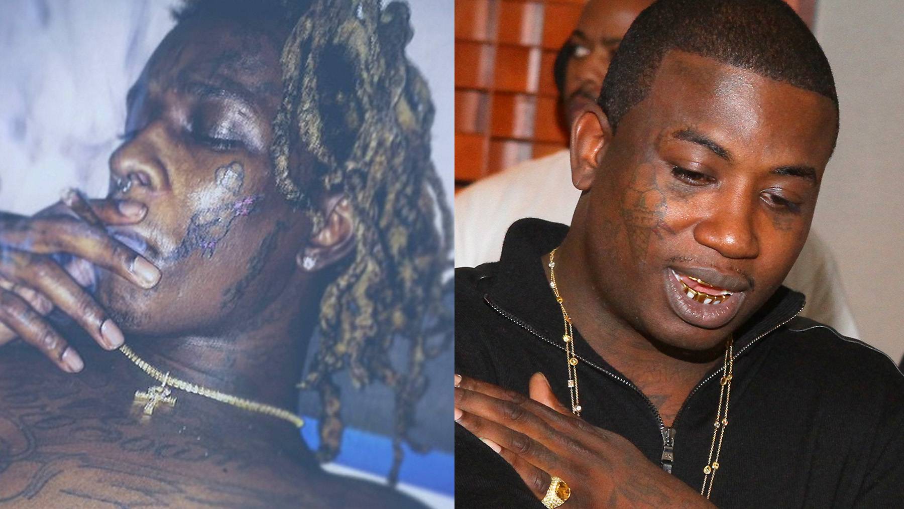 Young Thug Honors Gucci Mane by Getting Ice Cream Cone Face Tattoo? | News  | BET