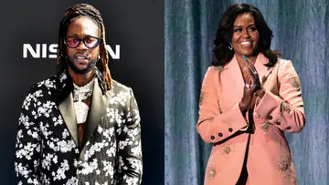 2 Chainz and Michelle Obama on BET Buzz 2020.