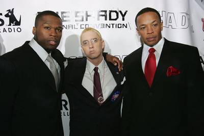 50 Cent Vs. Dr. Dre - 50 started a brief spat with Dr. Dre after tweeting that Dre had a feeling about his headphones. &quot;Jimmy Iovine and Dre [are] mad at me cause I'm doing Sleek by 50,&quot; he tweeted. When TMZ caught up with Dre and asked him about it, he said, &quot;I have no idea what you're talking about ... I've never heard of his headphones.&quot; Dismissed.  The Winner: Dr. Dre   (Photo: Frank Micelotta/Getty Images)
