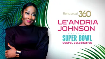 Le'Andria Johnson on the 2020 BET Super Bowl Gospel Celebration.