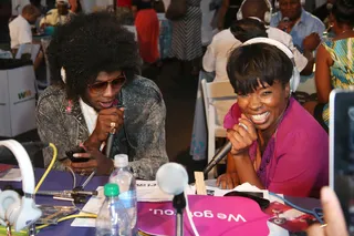 Recording artist Trinidad James (L) attends Radio Remote Room Day 2 during the 2013 BET Awards at J.W. Marriot at L.A. Live on June 29, 2013 in Los Angeles, California. (Photo: Frederick M. Brown/Getty Images for BET)