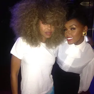 Necole Bitchie @necolebitchie - Erykah Badu and Janelle Monae were spotted backstage fresh off their performance at the 2013 BET Awards.&nbsp;(Photo: Necole Bitchie via Instagram)