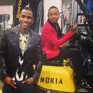 Terrence J @iamterrencej - &quot;Ain't worried bout nothin haannnnnn&quot; Terrence J acts a fool with Trey Songz backstage at the 2013 BET Awards.&nbsp;(Photo: Terrence Jenkins via Instagram)