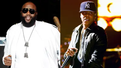 2. Rick Ross, Featuring Jay Z – 'Maybach Music' - The Boss stunted hard here as he spoke his future label into existence on this smoothed out&nbsp;J.U.S.T.I.C.E. League-produced track from Trilla.&nbsp;Not to be outdone, Jigga brought his true-to-life rhymes to the table as the two rapped about living their luxurious lives and riding in one of the finest automobiles ever made. The perfect track to sit back and enjoy life to while puffing on a Cuban, the cut samples the Friends of Distinction's breezy '70s love track, &quot;And I Love Him.&quot; Hov's lyrics drew pictures as he put the song into perspective with rhymes like, &quot;But I don't see the ending through these millionaire lenses/&nbsp;Just the Two M's on the emblem/&nbsp;The partition roof, translucent and humidor/&nbsp;Where refrigerators,&nbsp;where&nbsp;Ace of Spades&nbsp;two I store!&quot;(Photos from left: Kevin Win...