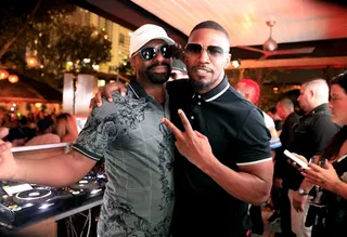 Yacht Life - DJ IRIE&nbsp;and&nbsp;Jamie Foxx&nbsp;were spotted at the River Yacht Club &quot;Rock My Boat&quot; party in Miami. (Photo: Pierre Zonzon for River Yacht Club)