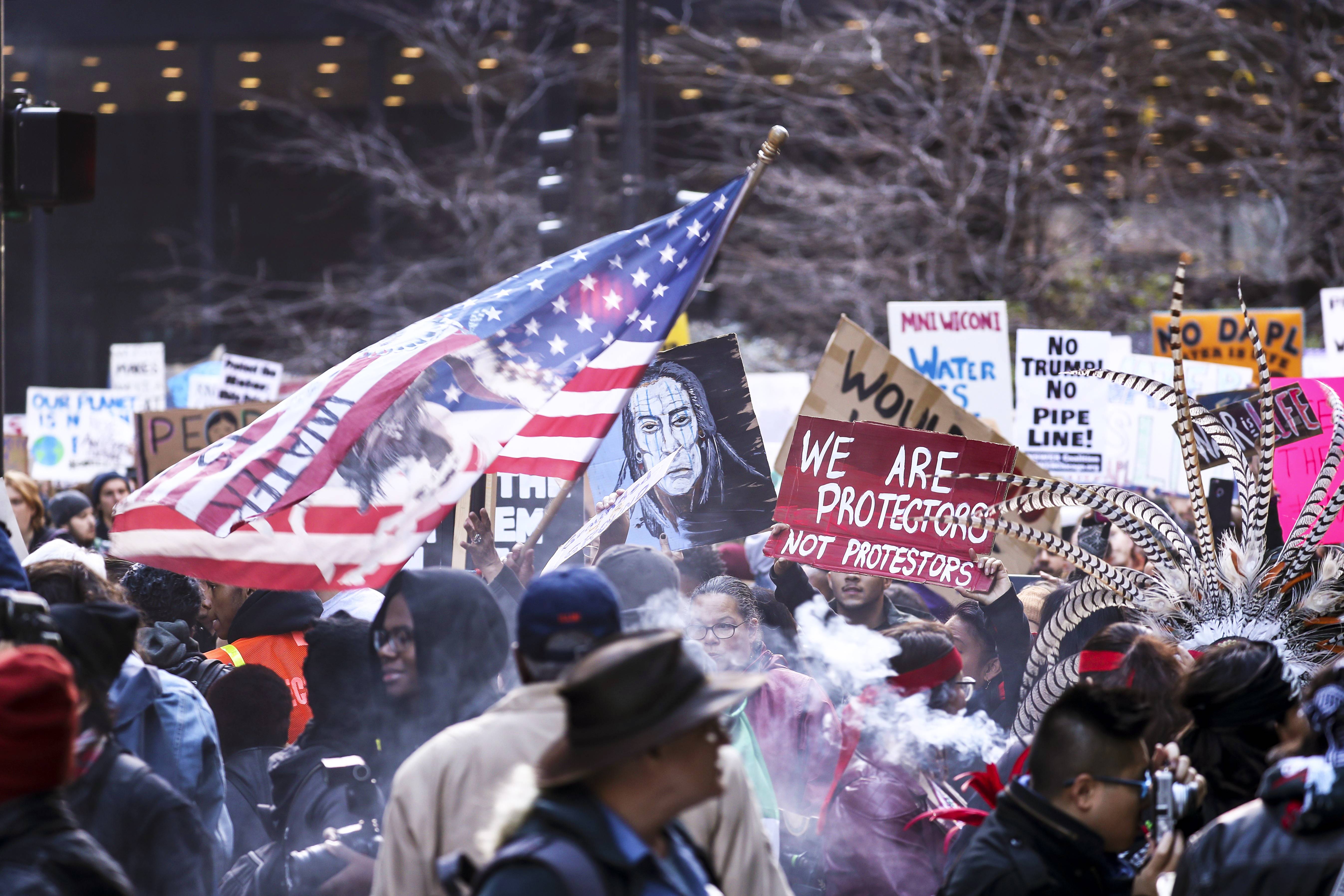 Watch Dakota Access Pipeline Protesters Assaulted With Water Cannons