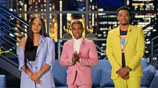 Hosts Koryn Hawthorne, Kirk Franklin and Jonathan McReynolds - (Photo: Stellar Awards/Central City Productions)