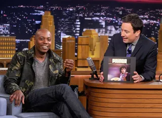 Mr. Funny - Dave Chappelle&nbsp;has a laugh with Jimmy Fallon on The Tonight Show Starring Jimmy Fallon at Rockefeller Center in New York City. (Photo: Jamie McCarthy/NBC/Getty Images for &quot;The Tonight Show Starring Jimmy Fallon&quot;)