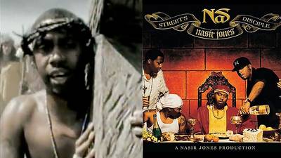 Nas - Nas and Diddy reenacted Jesus’s march to his demise in the 1999 Hype Williams-directed video &quot;Hate Me Now&quot; and were crucified at the end of the clip. After the video was shot, Puff had reservations about being portrayed as the Holy Son and had his images as Christ removed, but not before a one-time showing of the unedited version on MTV.The artwork for his 2004 double album,&nbsp;Street’s Disciple,&nbsp;also featured different shots of the Queens MC at &quot;The Last Supper&quot; table.(Photos: Columbia Records)