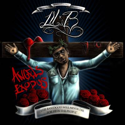 Lil B - Lil B has come under fire several times for his blasphemous lyrics and even released a song and video named &quot;Look Like Jesus.&quot; The Based God 2011's mixtape, Angels Exodus,&nbsp;also featured the Cali MC nailed to a cross with money hanging out of his pockets and a bra and thongs draped over the wooden fixture.&nbsp;(Photo: Amalgam Digital)