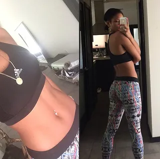 Cassie @casandrae - "Trying to get my stomach intact and my ass fat... LOL - The old fashioned way. Every little bit is progress&nbsp;#iworkouuuuut"  Cassie tracks her progress, like everyone else — with post-workout gym selfies.&nbsp;  (Photo: Cassie via Instagram)