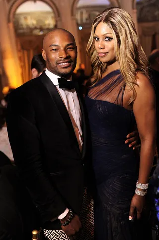 The Model and the Game Changer - Tyson Beckford&nbsp;and Orange Is the New Black star&nbsp;Laverne Cox attend&nbsp;the 2014 amfAR Inspiration Gala at the Plaza Hotel in New York City. (Photo: Dimitrios Kambouris/Getty Images)