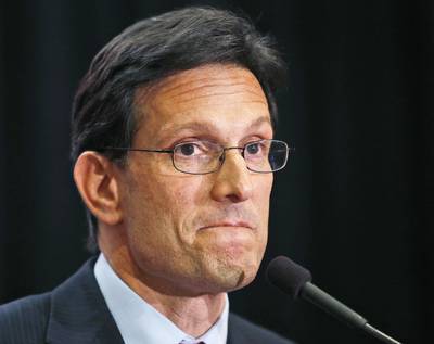 Don't Let the Door Hit You - Hours after Cantor's stunning loss, Republicans were expressing an interest in the number-two leadership spot. The next day, Cantor announced plans to step down as majority leader.  (Photo: AP Photo/Steve Helber)