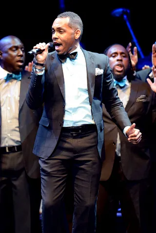 Doing Justice - The infectious and perfect-pitched harmonies of The City of Refuge Sanctuary Choir filled the Nokia Theather Sunday night.&nbsp;(Photo: Earl Gibson/BET/Getty Images for BET)