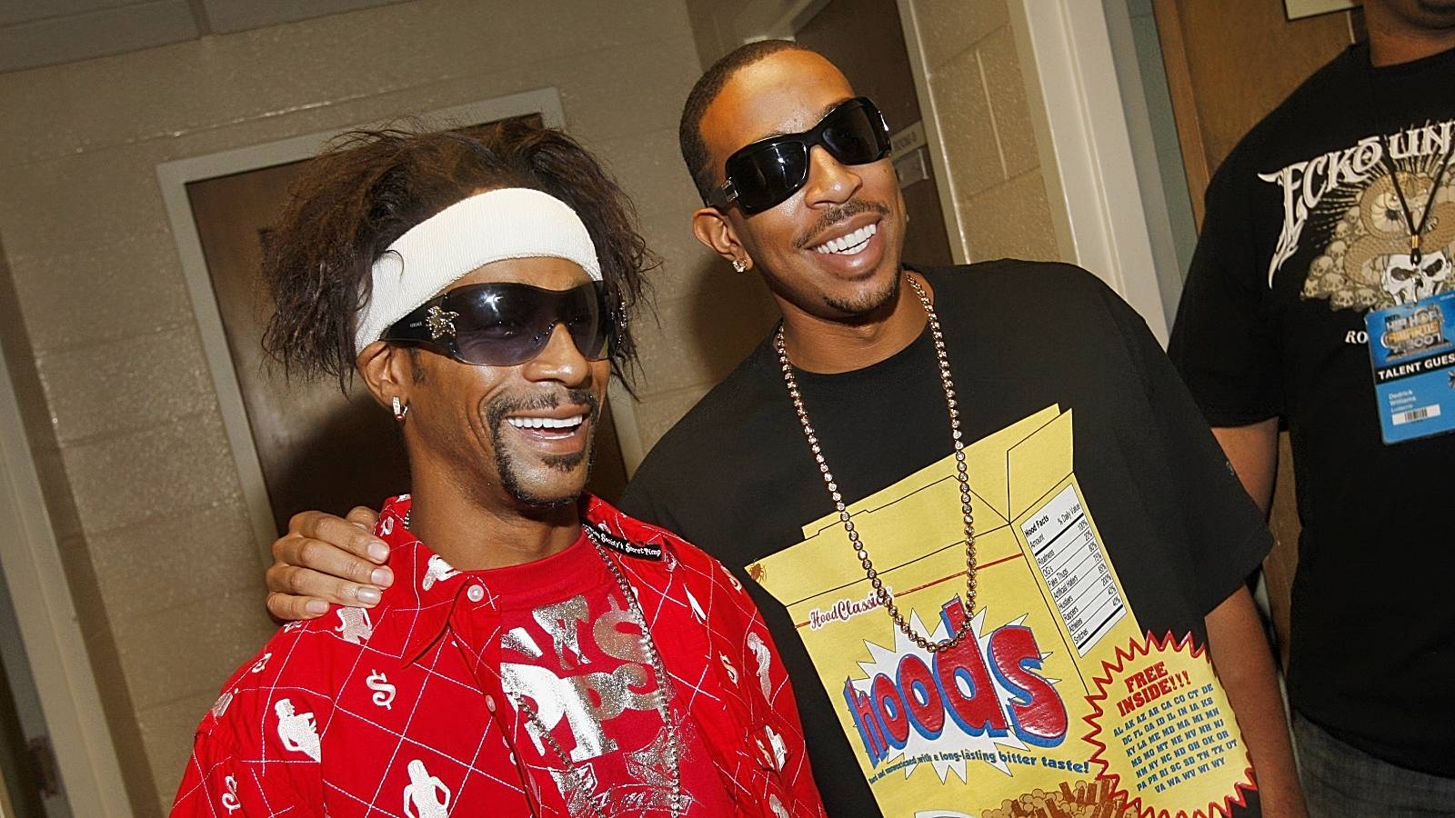 Katt Williams and rapper Ludacris backstage at the BET Hip Hop Awards 2007 at the Atlanta Civic Center on October 13, 2007 in Atlanta, GA. (Photo by Ben Rose/WireImage)