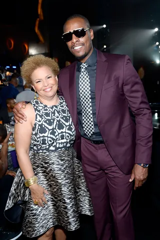 Quick Photo-Op  - Debra Lee greets and meets players at the first-annual Players' Awards ceremony. (Photo: Bryan Steffy/BET/Getty Images for BET)