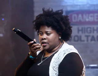 Nicole Paris - This human beat-box became a viral phenomenon after beating her father in a head-to-head showdown, which got 2.6 million views on YouTube.  &nbsp;(Photo: Bennett Raglin/BET/Getty Images for BET)