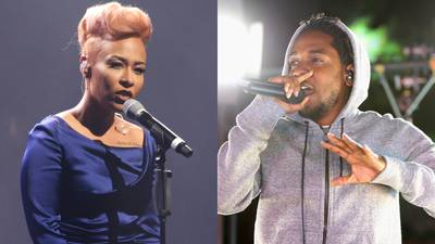'Next to Me (Remix)' – Emeli Sandé, Featuring Kendrick Lamar - On this track, Emeli Sandé found Kendrick Lamar laying next to her as their love reached new heights and proved not even an ocean could keep them apart. Let's not forget these two also came together for K. Dot's international remix of &quot;B***h Don't Kill My Vibe.&quot;(Photos from left: David M. Benett/Getty Images for Jaguar, Chris Weeks/Getty Images for Reebok)