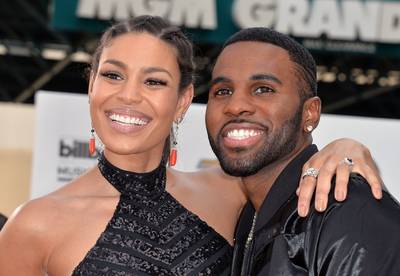 Jordin Sparks and Jason Derulo - Tell us, how are we supposed to breathe with no air?  (Photo: Frazer Harrison/Getty Images)