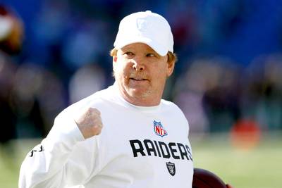 Raiders Owner Says NFL Should Suspend Players With Pay For Domestic Violence - Oakland Raiders owner Mark Davis has a solution for the NFL on how to deal with any player named in a domestic violence incident. “In my mind, if somebody’s accused or arrested in a domestic-violence case, they should be suspended with pay,” Davis said to the San Jose Mercury News. “I want to make sure it fits the legalities and with what the union wants, but I just think that’s the only thing that makes sense for us now.”&nbsp;(Photo: Rob Carr/Getty Images)&nbsp;